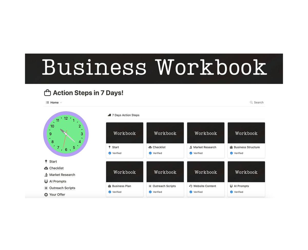 7 Days Business Workbook