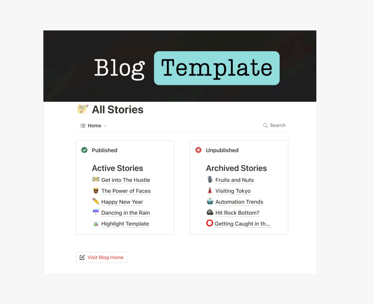 Blog Website Template