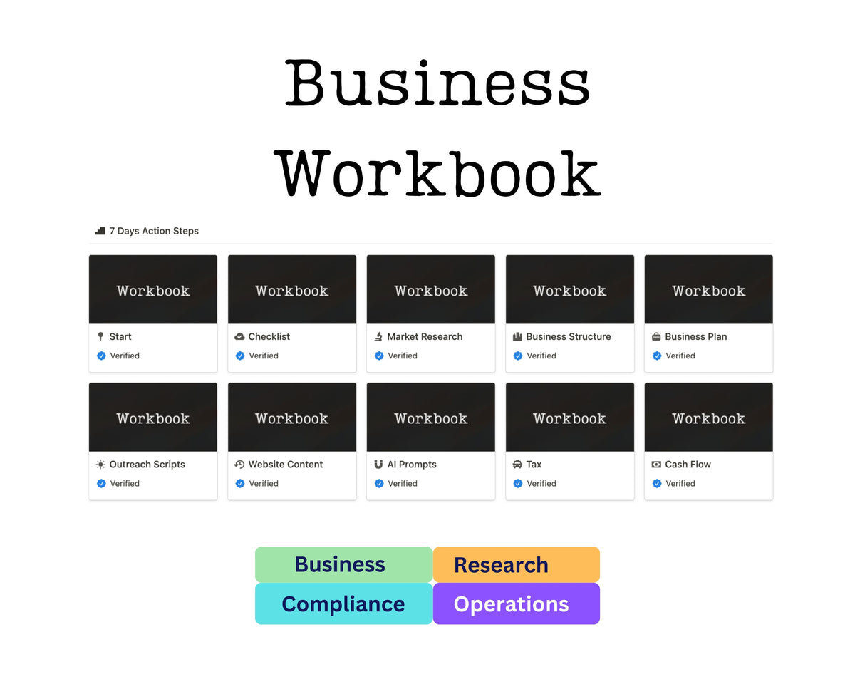 7 Days Business Workbook
